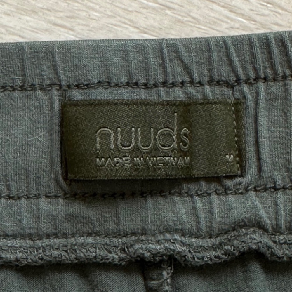 Nuuds Pajama Pants Wide Leg Rayon Drawstring Darkest Olive Lounge Relaxed Fit M - Picture 4 of 8
